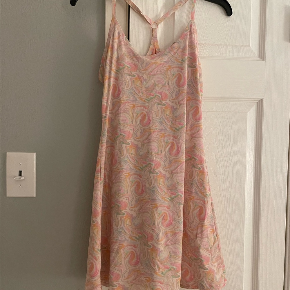 Outdoor Voice The Original Exercise Dress in Pink Marble Sz XS